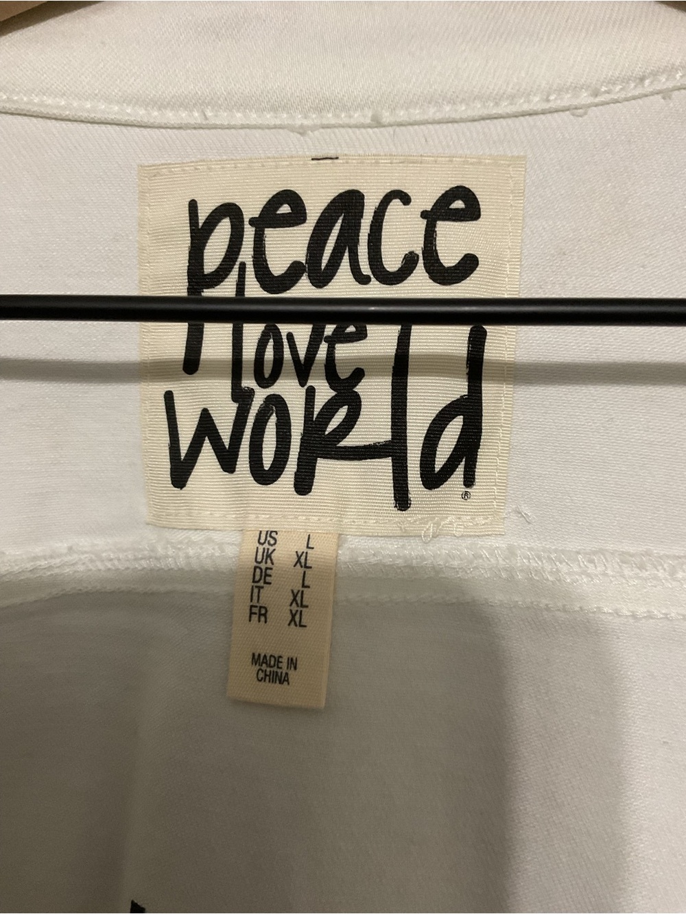 Peace Love World White & Gray Mixed-Media Zip Jacket - Picture 4 of 9